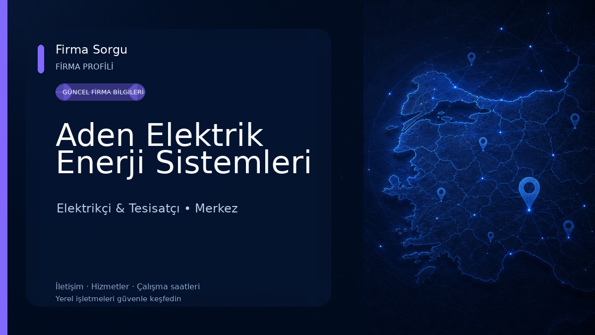 Aden Elektrik Enerji Sistemleri