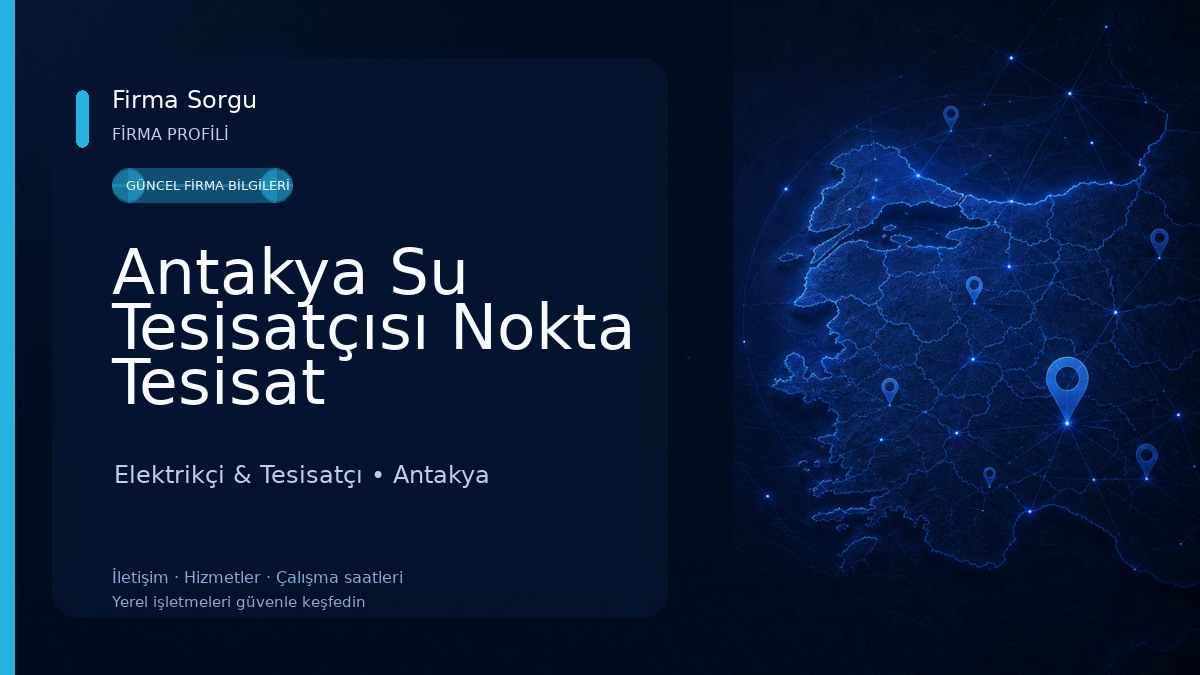 Antakya Su Tesisatçısı Nokta Tesisat