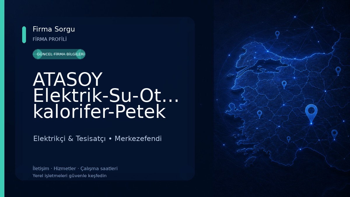 ATASOY Elektrik-Su-Otomasyon-Karot-Soba kalorifer-Petek Temizliği