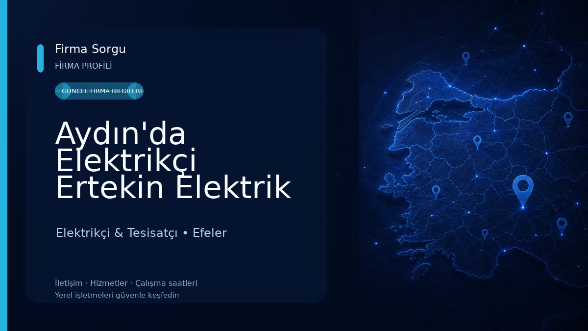 Aydın'da Elektrikçi Ertekin Elektrik