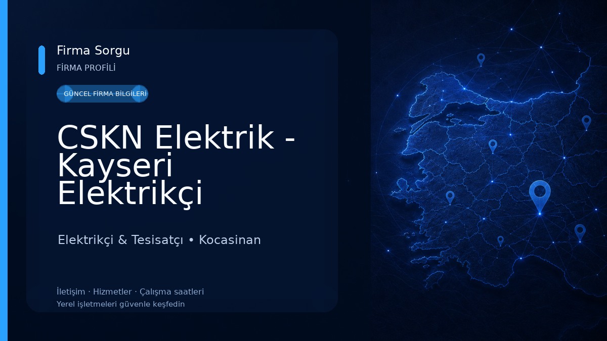 CSKN Elektrik - Kayseri Elektrikçi