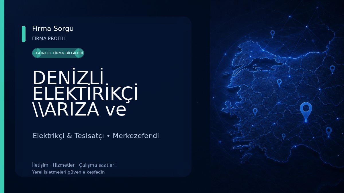 DENİZLİ ELEKTİRİKÇİ \\ARIZA ve TESİSAT USTASI