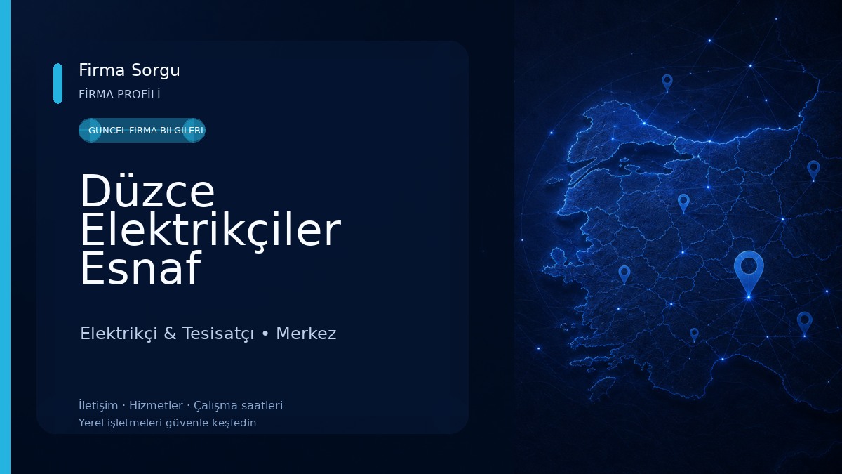 Düzce Elektrikçiler Esnaf Sanatkarları Odası