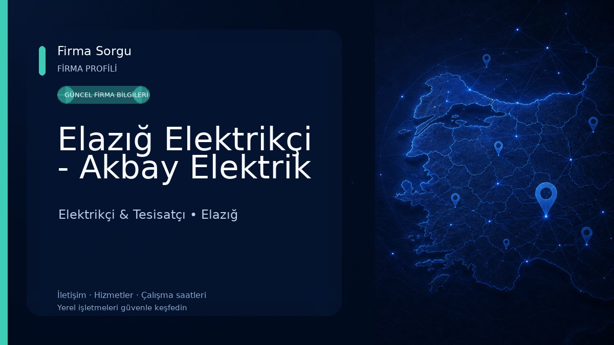 Elazığ Elektrikçi - Akbay Elektrik