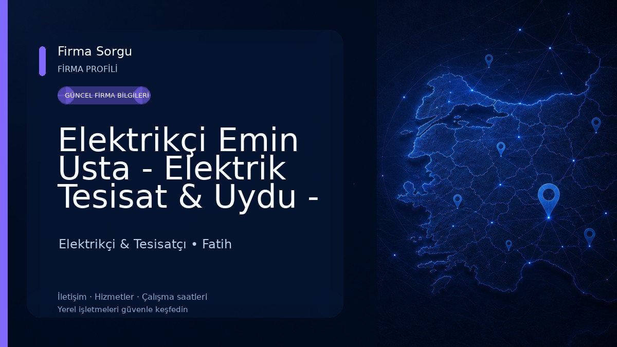 Elektrikçi Emin Usta - Elektrik Tesisat & Uydu - Çanak