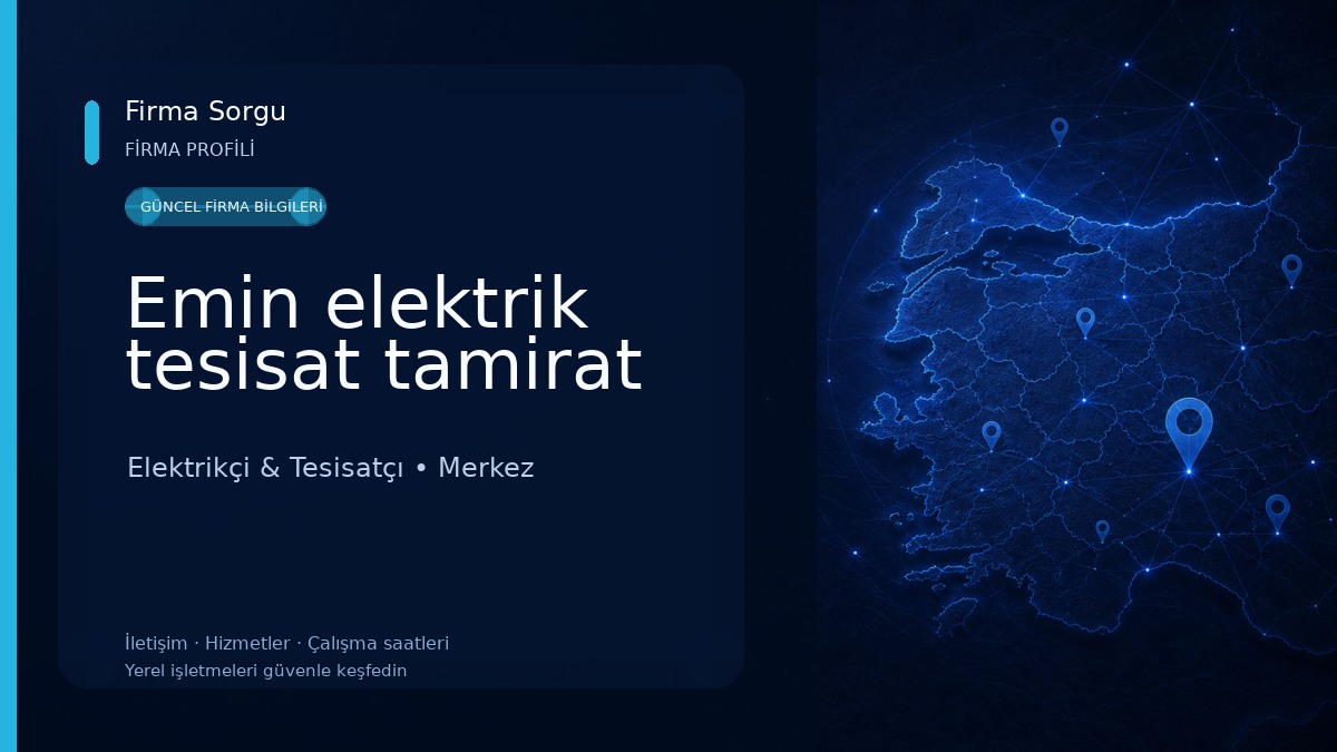 Emin elektrik tesisat tamirat