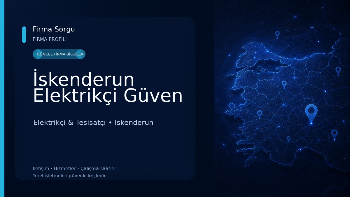İskenderun Elektrikçi Güven