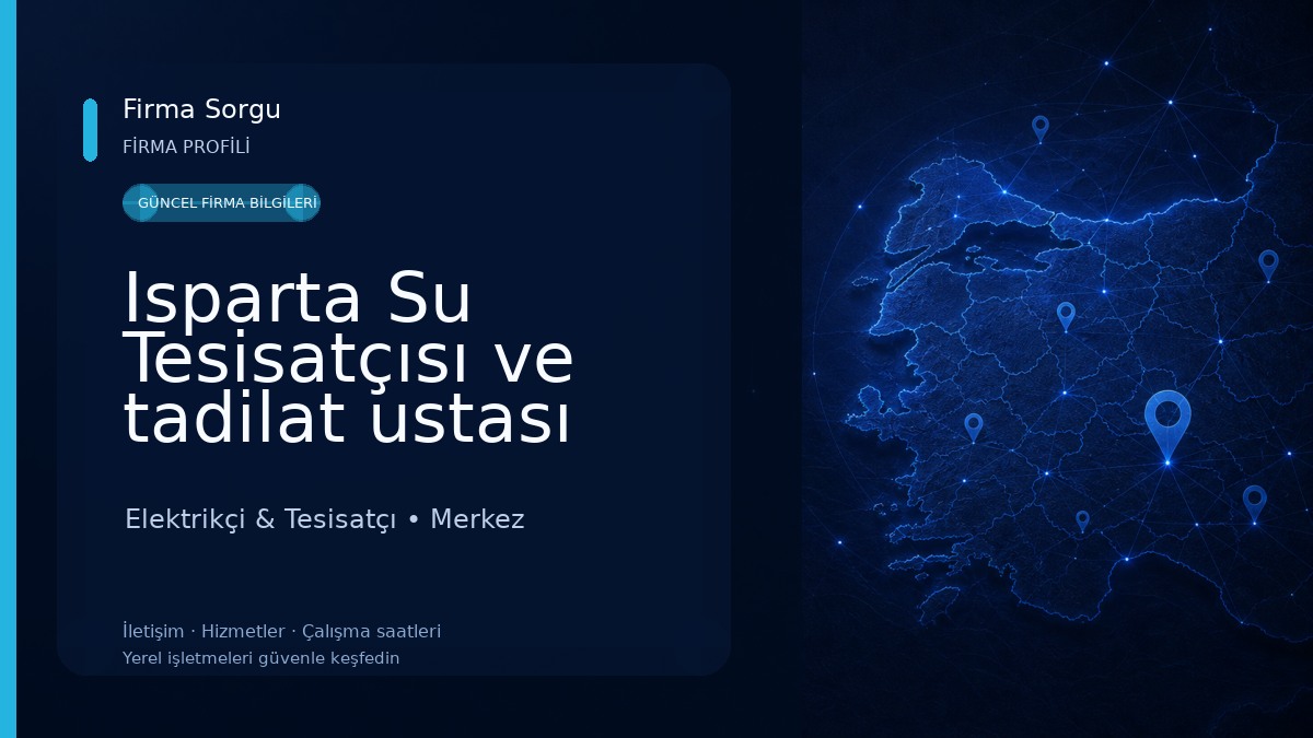 Isparta Su Tesisatçısı ve tadilat ustası Sucu Kerim