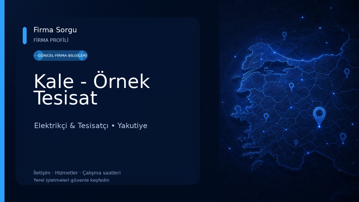Kale - Örnek Tesisat