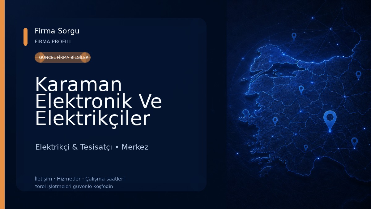 Karaman Elektronik Ve Elektrikçiler Sıhhi Tesisatçılar Odası