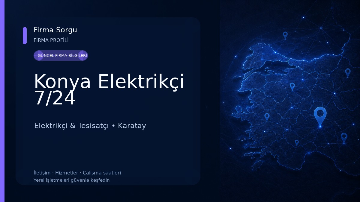 Konya Elektrikçi 7/24