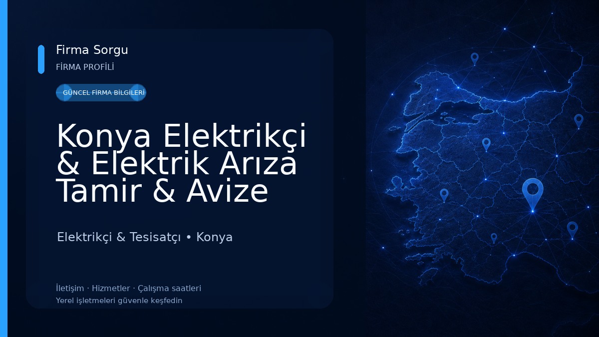 Konya Elektrikçi & Elektrik Arıza Tamir & Avize Montajı - Konya Elektrikci Telefonu