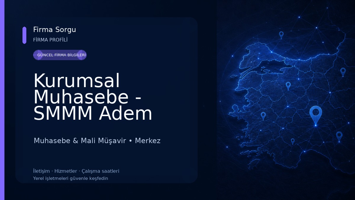 Kurumsal Muhasebe - SMMM Adem PARAK