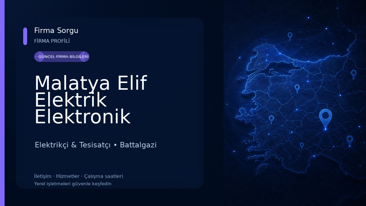 Malatya Elif Elektrik Elektronik