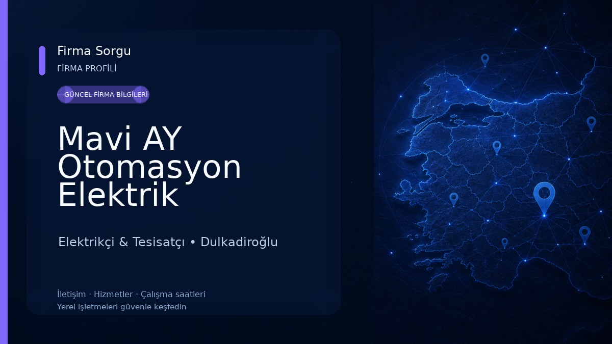 Mavi AY Otomasyon Elektrik Elektronik Makina Endüstriyel Çözüm & Güvenlik Teknolojileri