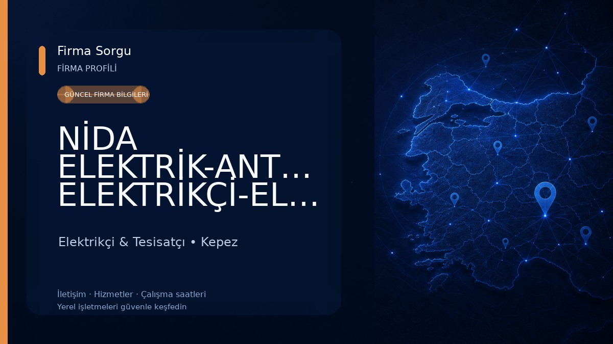 NİDA ELEKTRİK-ANTALYA ELEKTRİKÇİ-ELEKTRİK TAMİRCİSİ