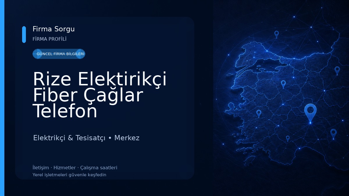 Rize Elektirikçi Fiber Çağlar Telefon