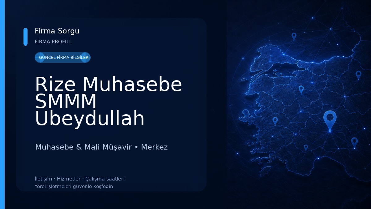 Rize Muhasebe SMMM Ubeydullah ATAN