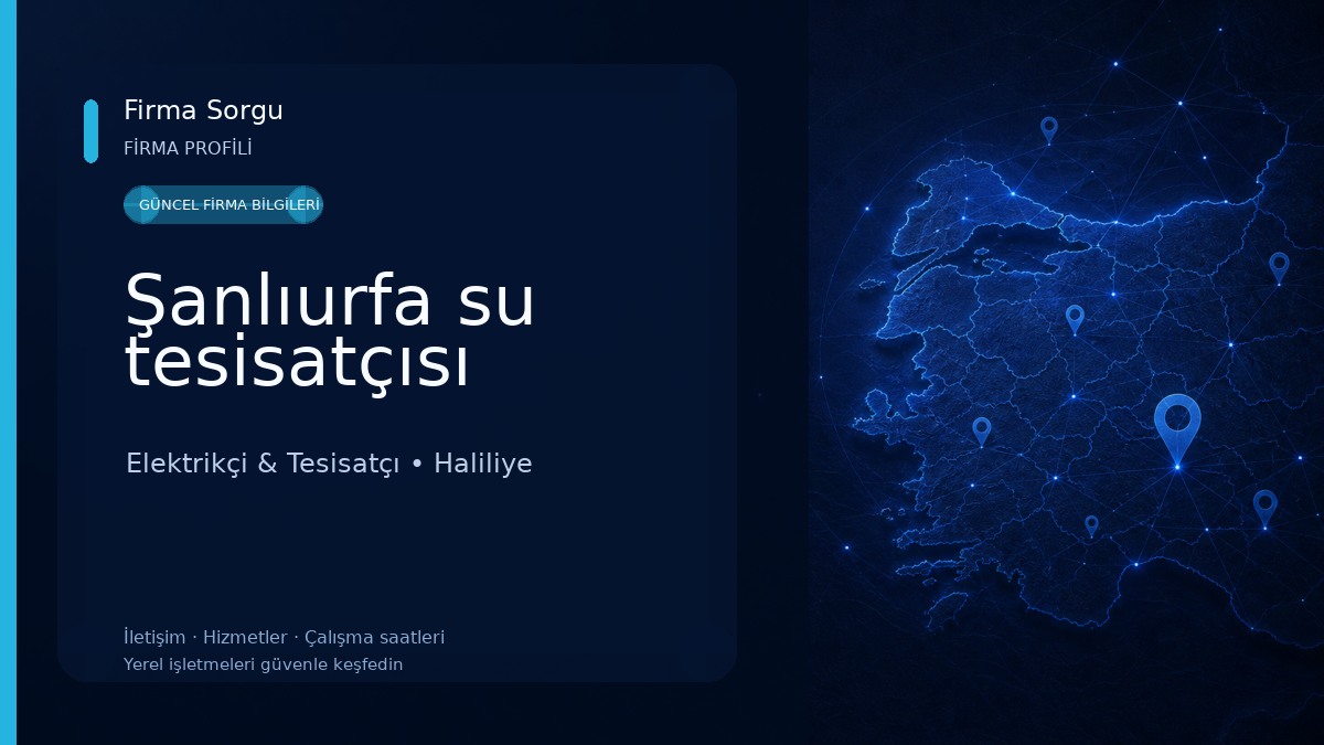 Şanlıurfa su tesisatçısı