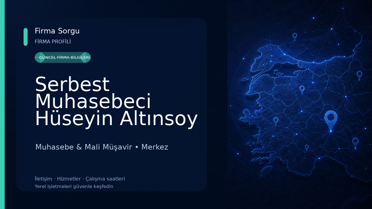 Serbest Muhasebeci Hüseyin Altınsoy