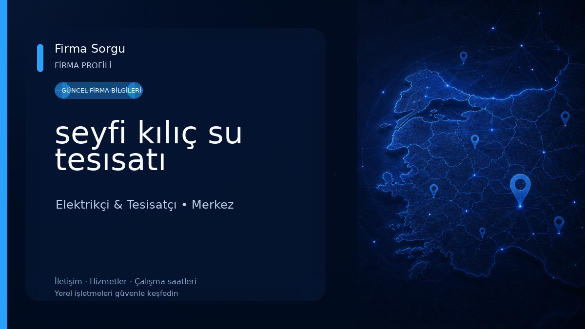 seyfi kılıç su tesısatı
