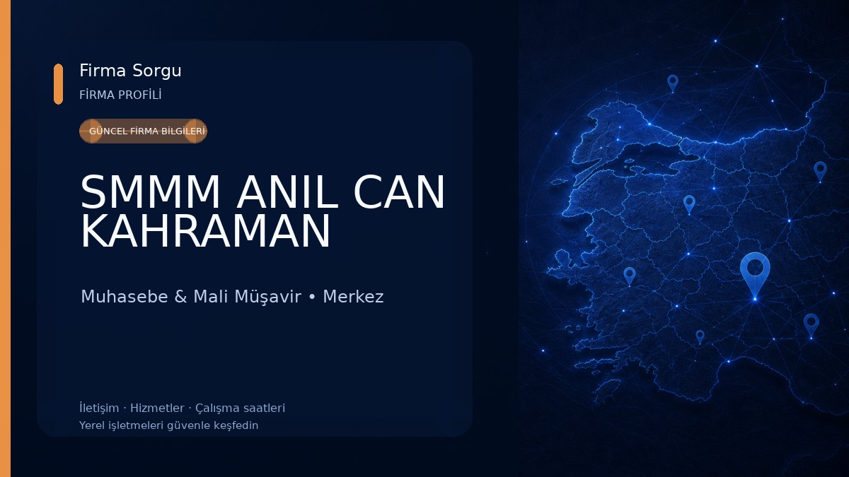SMMM ANIL CAN KAHRAMAN