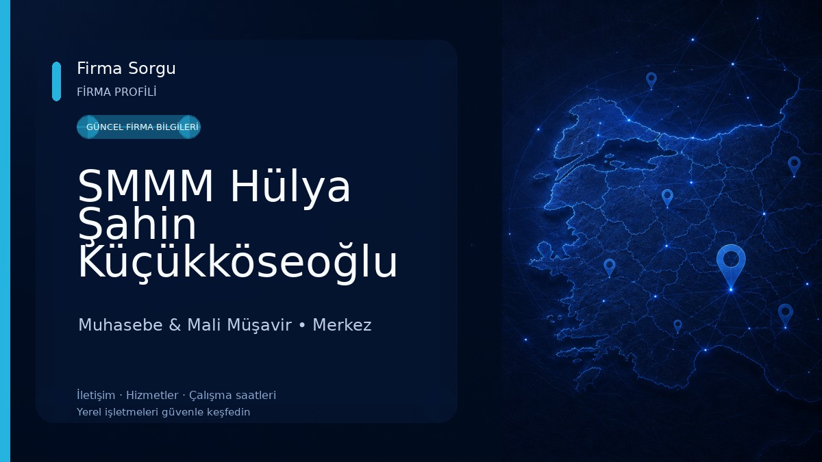 SMMM Hülya Şahin Küçükköseoğlu