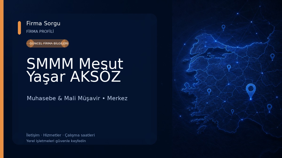 SMMM Mesut Yaşar AKSÖZ