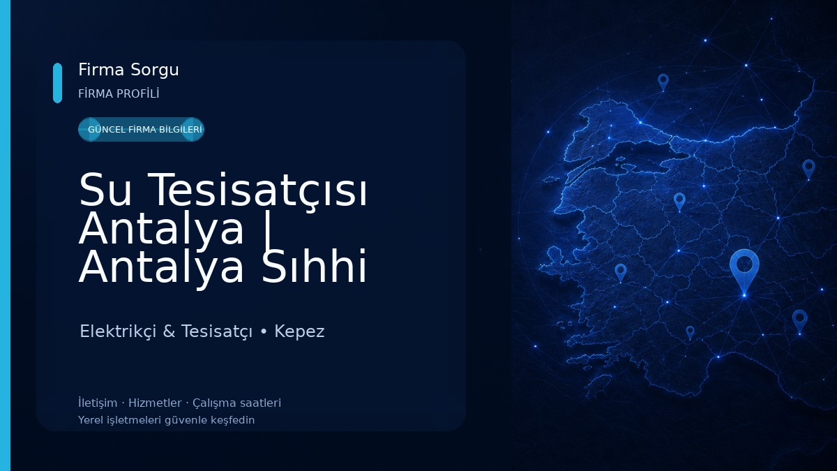 Su Tesisatçısı Antalya | Antalya Sıhhi Tesisatçı | Erkan Karakoç