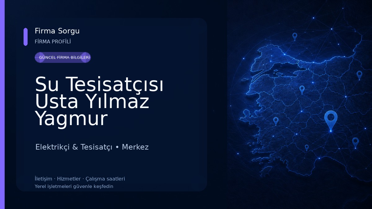 Su Tesisatçısı Usta Yılmaz Yagmur