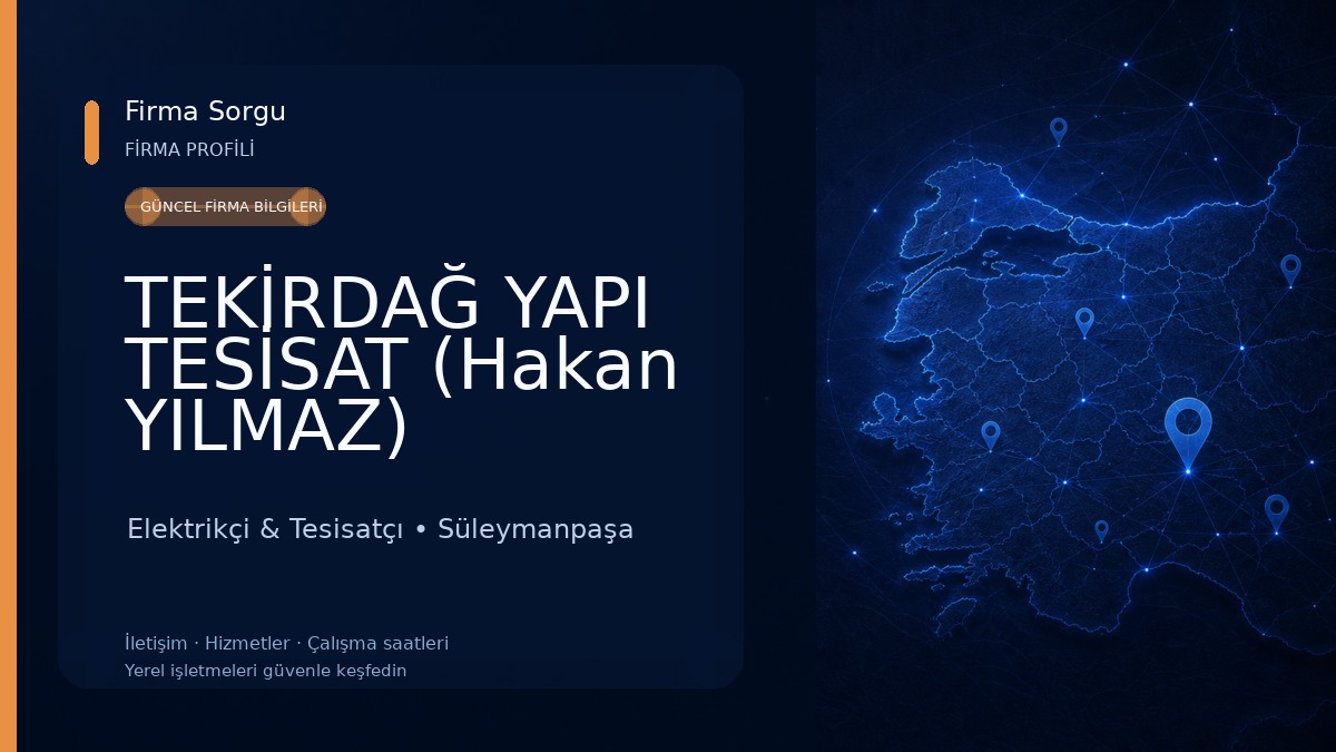 TEKİRDAĞ YAPI TESİSAT (Hakan YILMAZ)