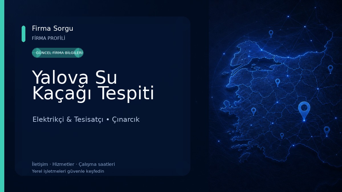 Yalova Su Kaçağı Tespiti