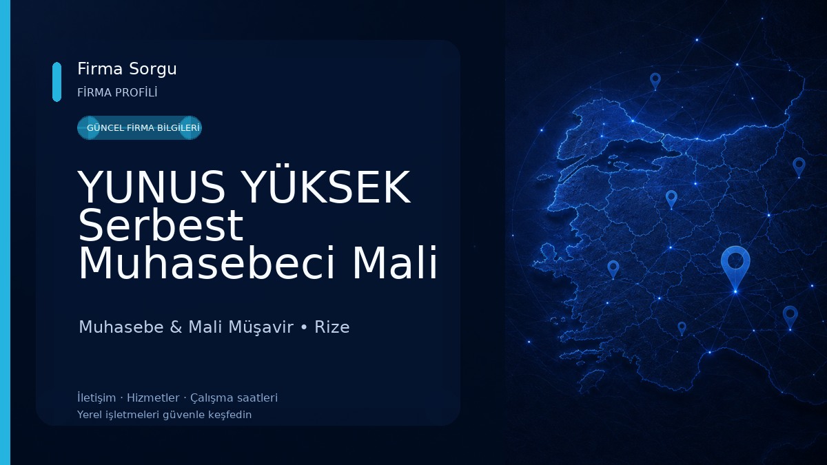 YUNUS YÜKSEK Serbest Muhasebeci Mali Müşavirlik Bürosu